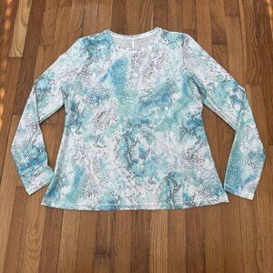 Sofibella Air Flow Mesh Top UPF Tennis Pickleball Green Size 1X